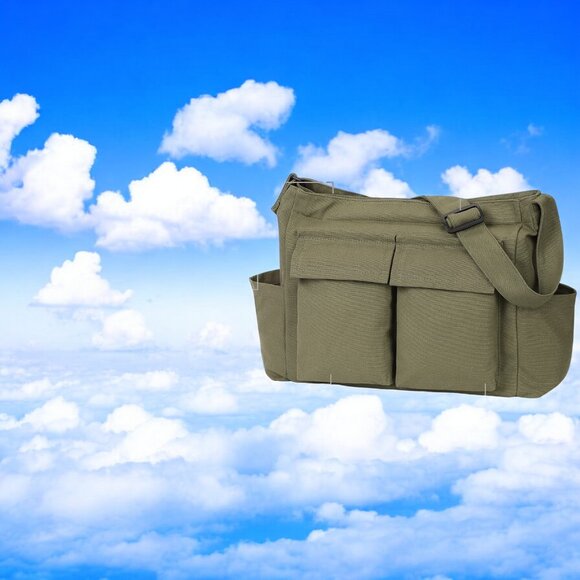 Canvas Messenger Bag Hobo Shoulder Bag Crossbody Bag - Picture 2 of 7